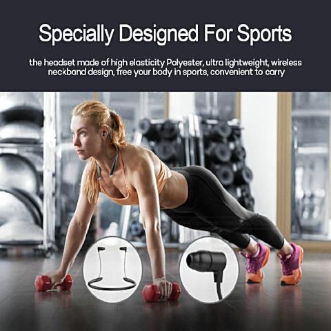 Wireless Sports Headphones - Gray - - Happee Shoppee