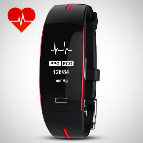 ﻿Fitness Tracker - Black-Red - - Happee Shoppee