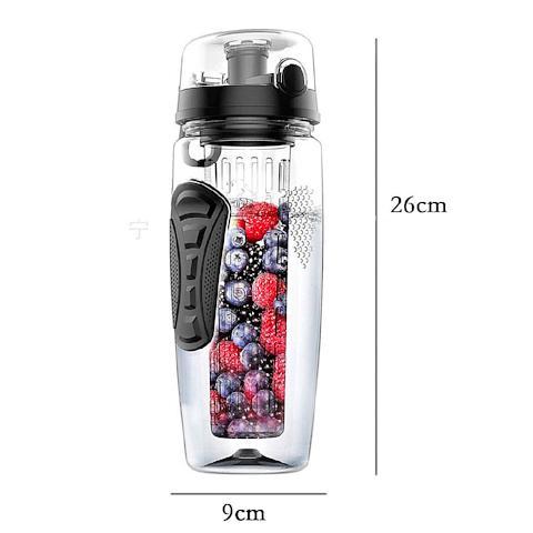 ﻿TransHO Infused Water Bottle - Black - - Happee Shoppee