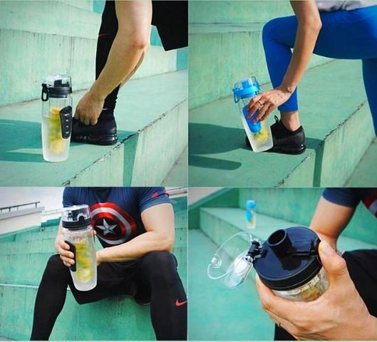 ﻿TransHO Infused Water Bottle - Black - - Happee Shoppee