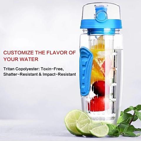 ﻿TransHO Infused Water Bottle - Black - - Happee Shoppee