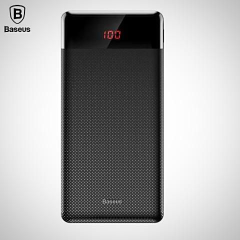 ﻿Baseus 10000mAh Slim Portable Cell Phone Battery Charger - Black - - Happee Shoppee