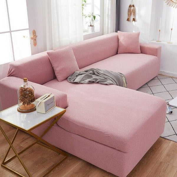 ﻿GoodFIT Sofa Cover - Single Seater - Pink-Fleece - Happee Shoppee