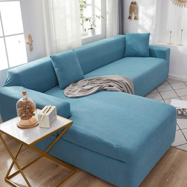 ﻿GoodFIT Sofa Cover - Single Seater - Blue-Fleece - Happee Shoppee
