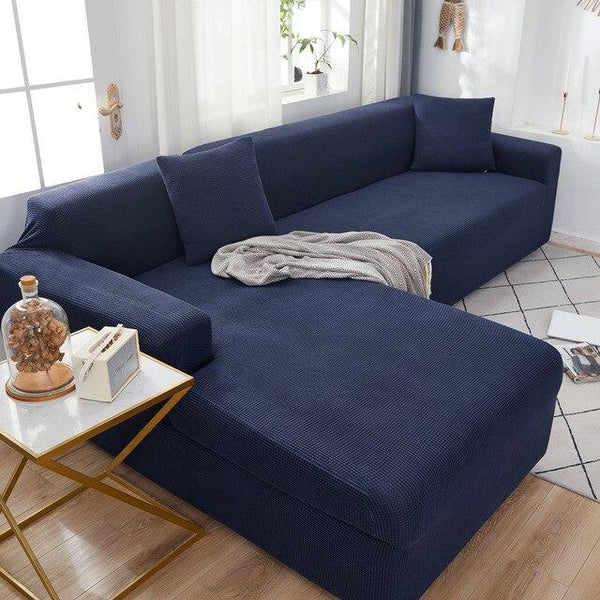 ﻿GoodFIT Sofa Cover - Single Seater - Dark Blue-Fleece - Happee Shoppee