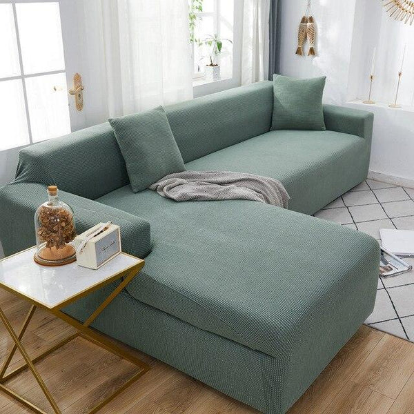 ﻿GoodFIT Sofa Cover - Single Seater - Light Green-Fleece - Happee Shoppee