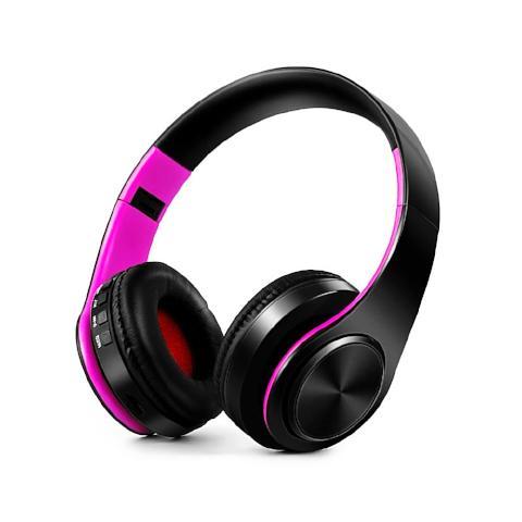 ﻿Wireless Bluetooth Headphones - Black Rose - - Happee Shoppee